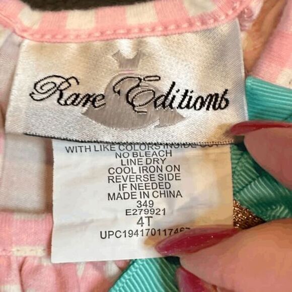 Rare Editions Bunny Top, Pants Set & Wonder Nation Top, Capri Set 2 4T Girls Out - Picture 3 of 4